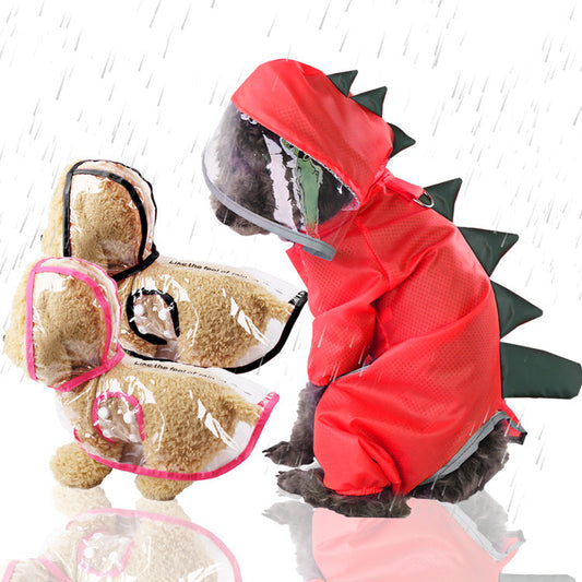 Dinosaur Raincoat For Dogs